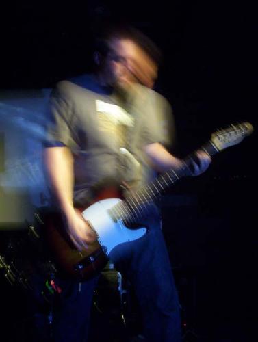 Amps set up on stage