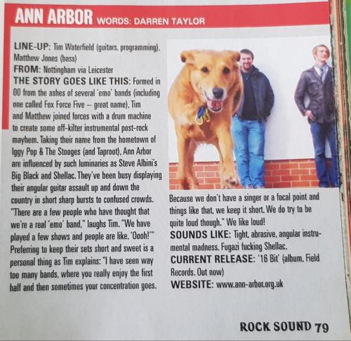 Rock Sound 16 Bit Press clipping